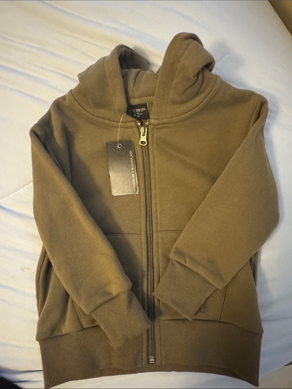 2/3T little bipsy zip up hoodie. Hunter green